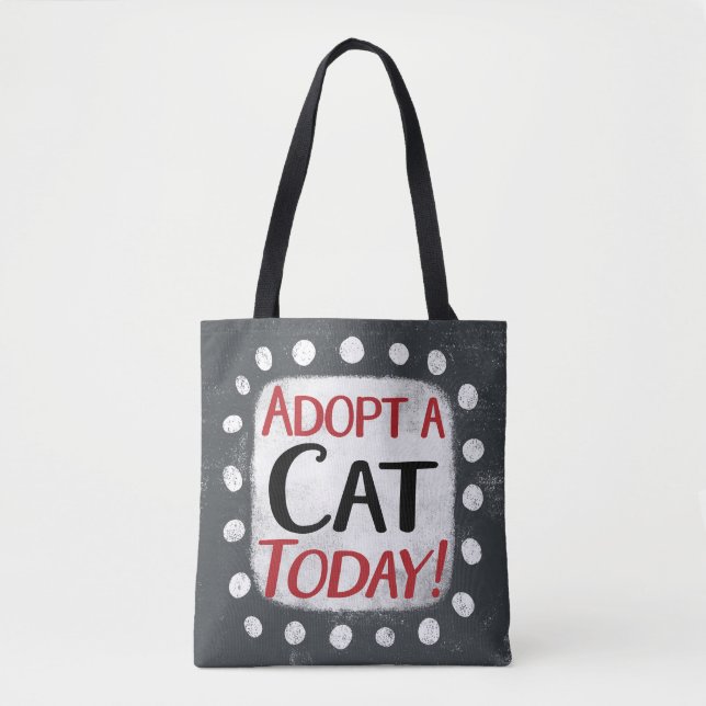 Adote Um Gato Hoje Saco De Tote (Frente)