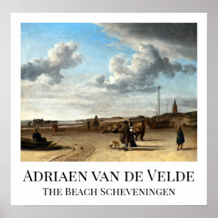 Adriaen van de Velde O Poster de Beach Scheveninge