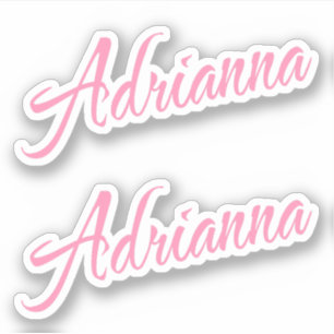 Adrianna Nome Decorativo no Adesivo Rosa x2