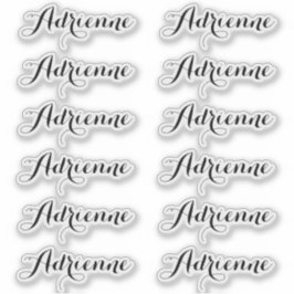 Adrienne — Adesivos de Nome em Letra Cursiva