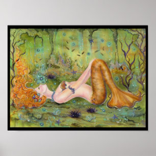 Adrift Mermaid Poster Por Renee L. Lavoie