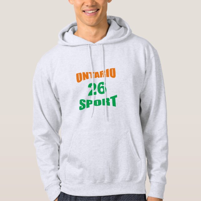 Adult Pullover Hoodie ash ONTARIO  SPORT  26 (Frente)