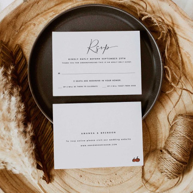 Adulto Apenas Dois Convidados | Cartão RSVP de Cas (Criador carregado)