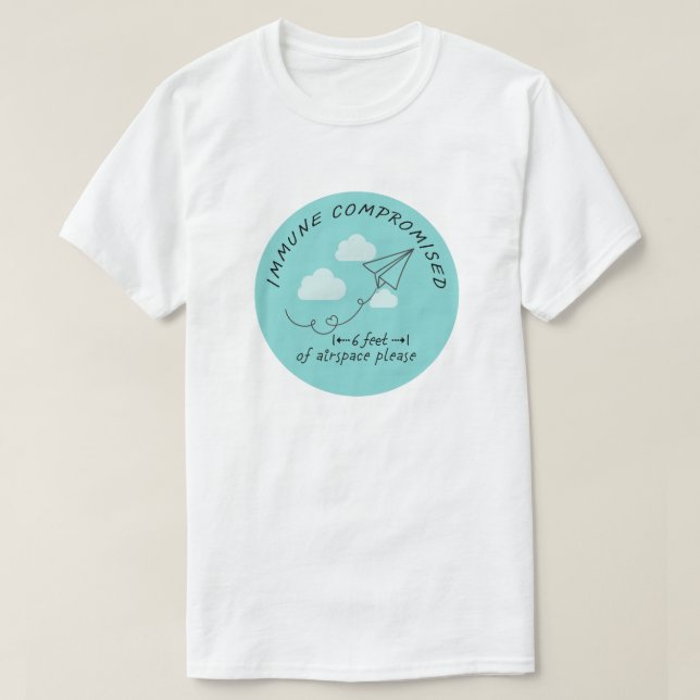 Adulto de Camisa T Comprometido Imunológico 2 (Frente do Design)