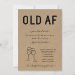 Adulto Engraçado Velho AF Convite de Aniversário<br><div class="desc">Adulto Engraçado Velho AF Convite de Aniversário</div>