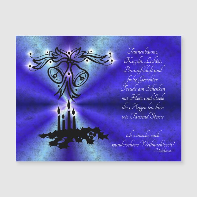Advent, Weihnachten, Gedicht auf Deutsch (Frente)
