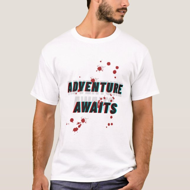 Adventure Aguarda Camisa T - Viagem & Vara Tee f (Frente)
