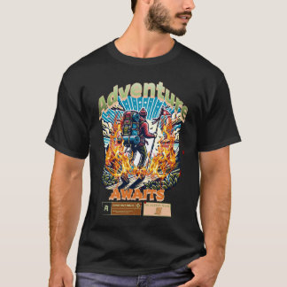 Adventure aguarda camiseta do exterior