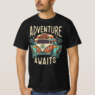 Adventure Aguarda Camiseta engraçada