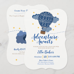 Adventure Aguarda Convite para Chá de fraldas