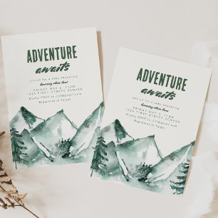 Adventure Aguarda Convite para Chá de fraldas Exte