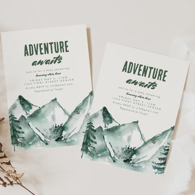 Adventure Aguarda Convite para Chá de fraldas Exte (Criador carregado)