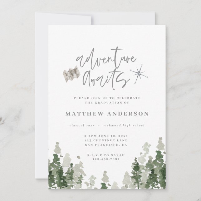 Adventure aguarda o anúncio de fotos da graduação (Frente)