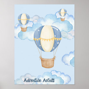 Adventure Aguarda Poster Azul