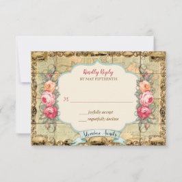 Adventure aguarda RSVP de Rosas de Mapa do Mundo V