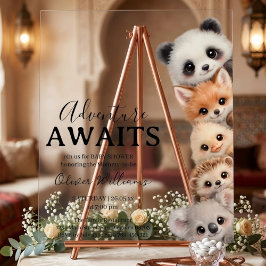 Adventure Awaits Woodland Animals Baby Shower