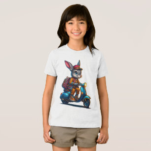 Adventure Bunny Kid's Tee - Coelho bonito no Patin