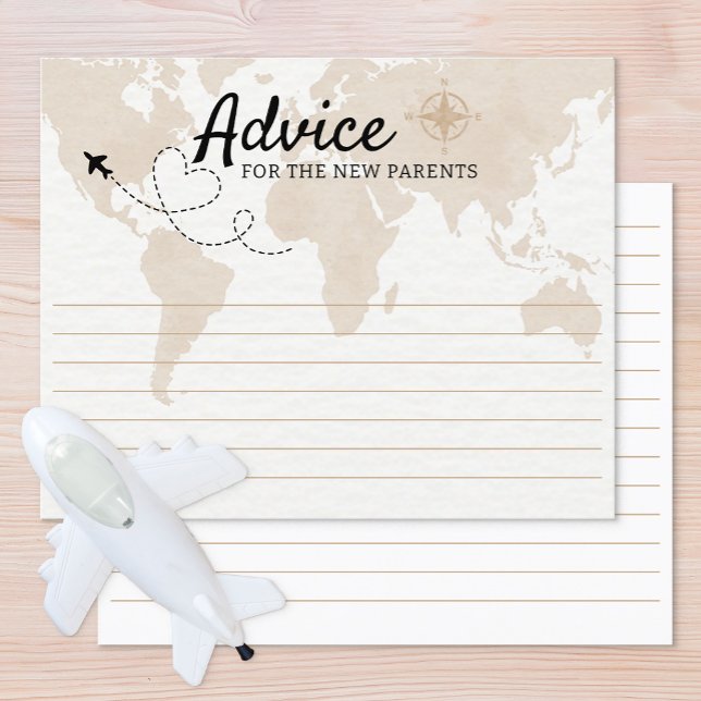 Adventure Chá de fraldas Advice Card (Baby Shower Activity)