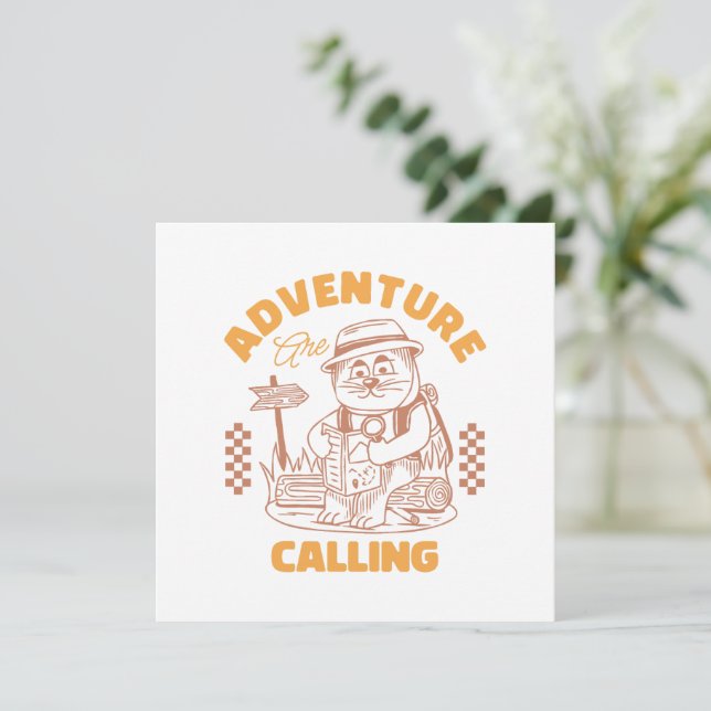 Adventure Está Chamando - Vintage Cat (Em pé/Frente)
