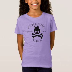 Adventure Girls Crianças piratas camiseta de manga