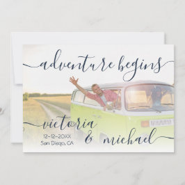 Adventure Wedding Foto Salvar data Convite