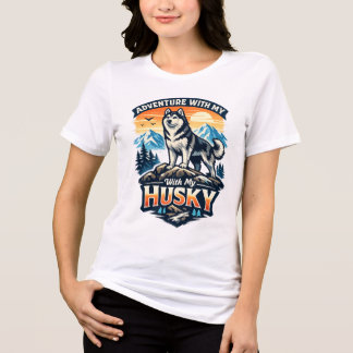 Adventure With My Husky Dog Lover Design