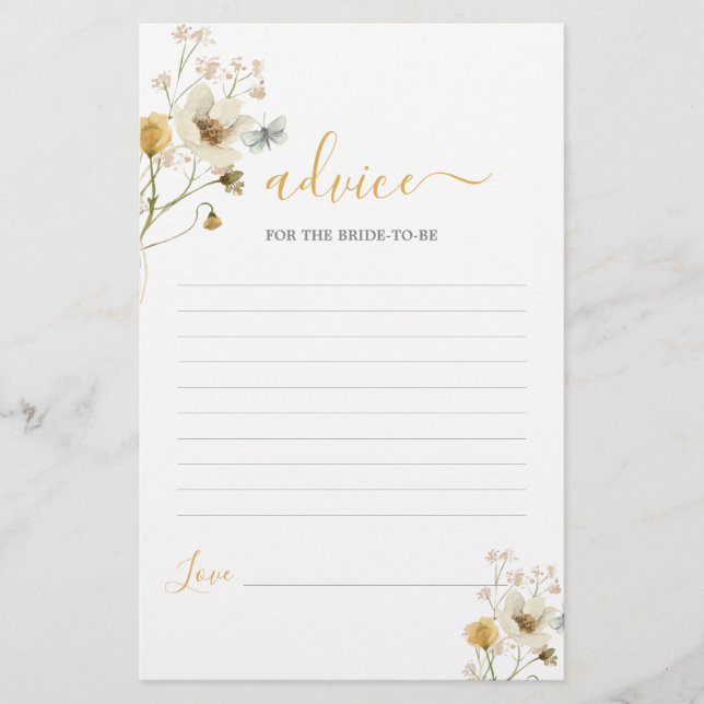 Advertência para a Primavera de flor selvagem para (Frente)