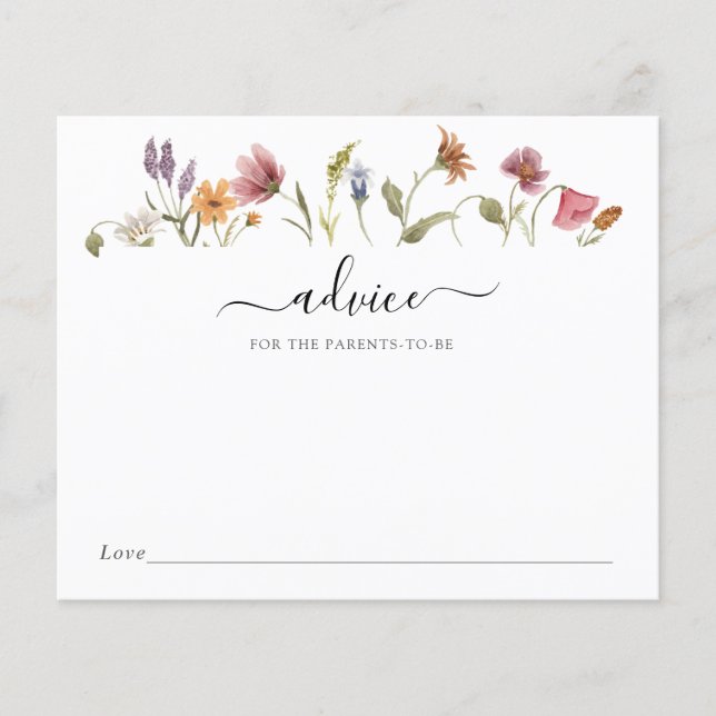 Advertência para o bebê de flor selvagem para os f (Frente)