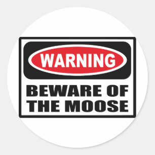 Advertir BEWARE da etiqueta dos ALCES