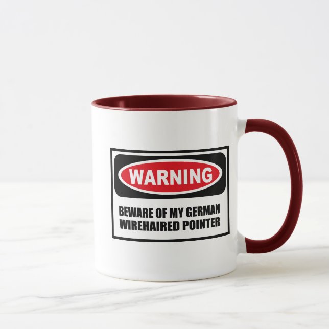 Advertir BEWARE de MINHA caneca WIREHAIRED ALEMÃO (Direita)