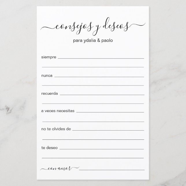 Advice e Desejo Espanhol (Frente)