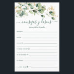 Advice e Desejo Espanhol<br><div class="desc">Estas lindas, botânicas, escritas à mão, lâminas em espanhol Advice & Wish (Consejos y Deseos) com aquarela eucalipto com pinturas de ouro no topo são perfeitas para ter chá de panela, janto de ensaio ou convidados de casamento preenchidos para o casal feliz. As pessoas vão adorar ter as ordens -...</div>