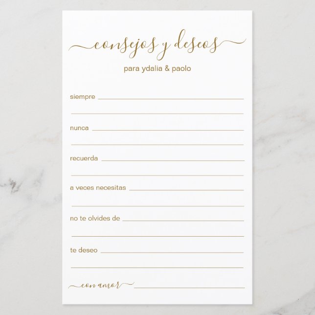 Advice e Desejo Espanhol (Frente)