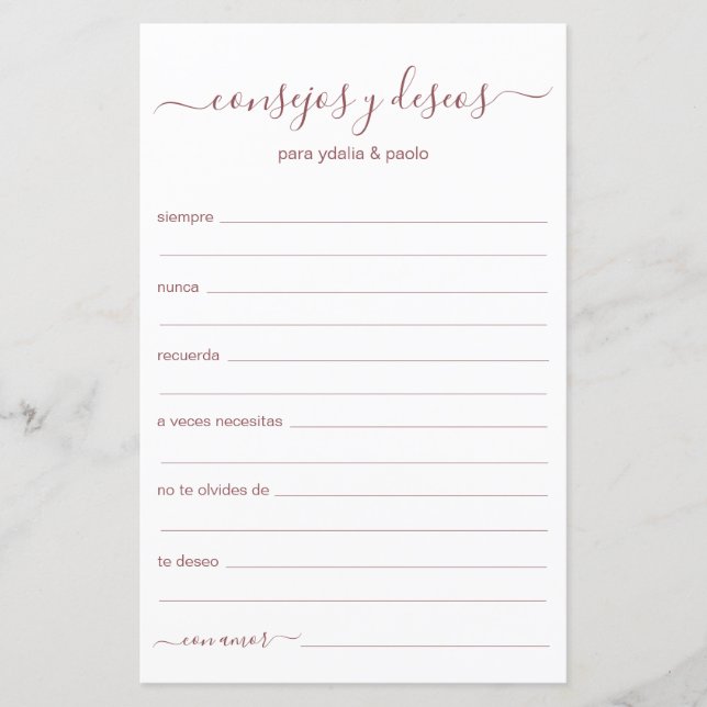 Advice e Desejo Espanhol (Frente)