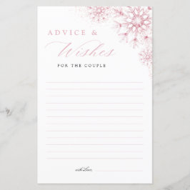 Advice for the Couple Snow in Love Bridal Shower
