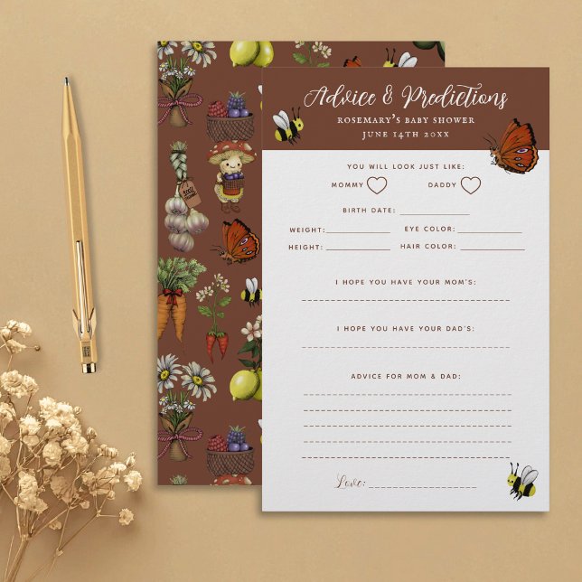 Advice & Predictions Garden Baby Shower Game (Criador carregado)