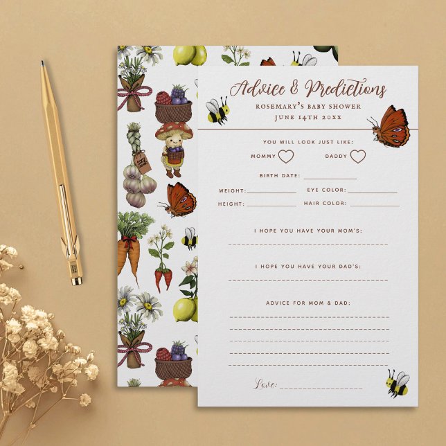 Advice & Predictions Garden Baby Shower Game (Criador carregado)