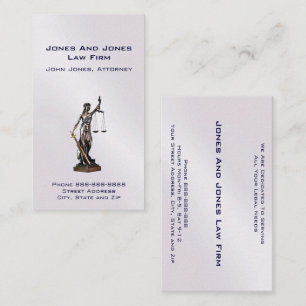Advogado-Advogado Lady Justice Cartão de visita