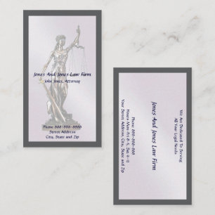 Advogado-Advogado Lady Justice Cartão de visita