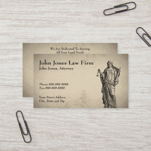 Advogado-Advogado Lady Justice Cartão de visita