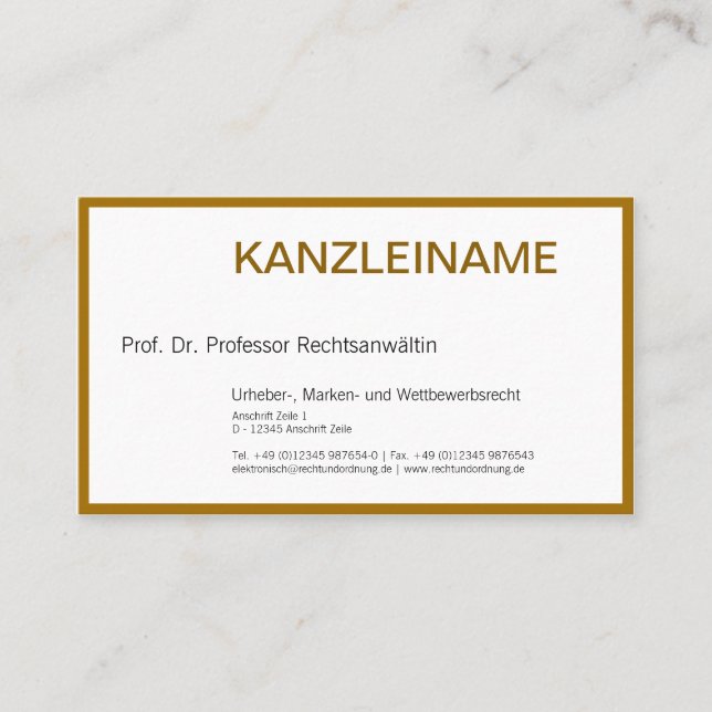 Advogado cartão de presentação (Frente)