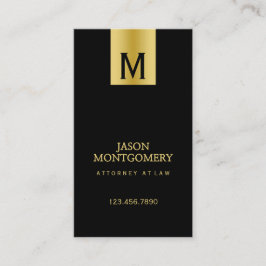 Advogado cartão de visita design preto e ouro