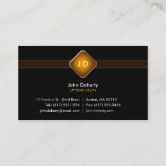 Advogado na lei - cartão de visita do monograma