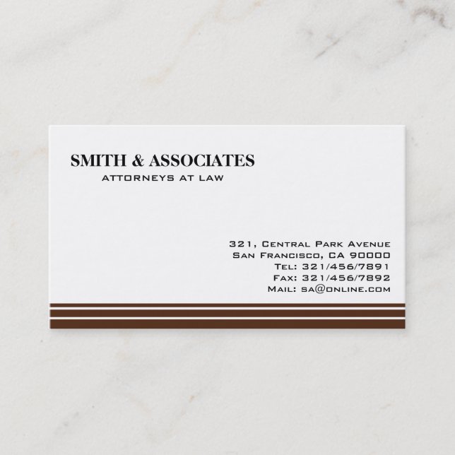 Advogado na lei - cartões de visitas (Frente)