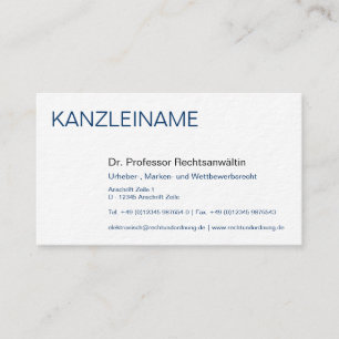 Advogados cartões de presentação