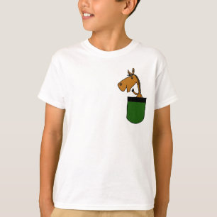 AE cavalo em uma camisa do bolso