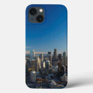 Aerial view of Seattle city skyline