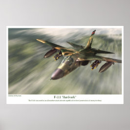 Aeronáutica Art Poster " F-111 Aardvark"