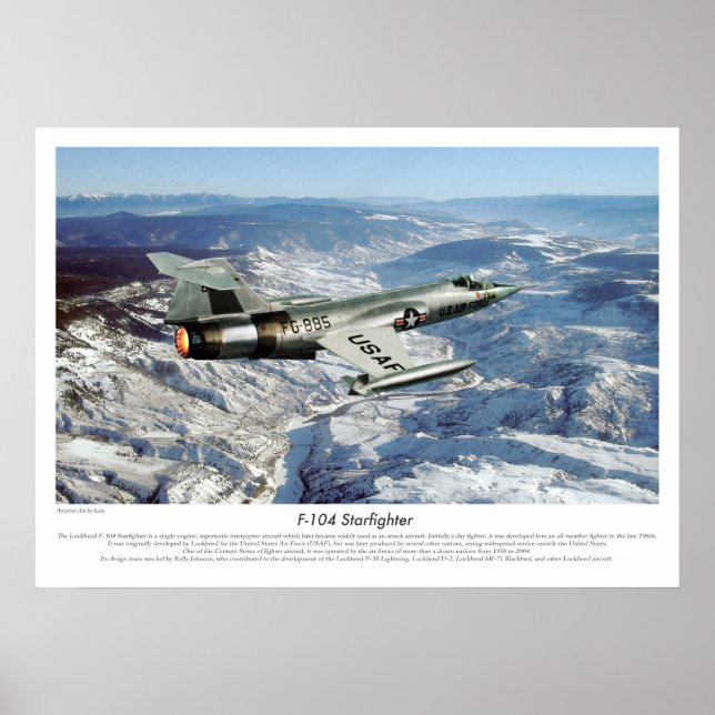 Aeronáutica Poster "F-104 Starfighter" (Frente)