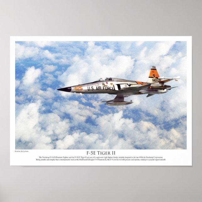 Aeronáutica Poster "F-5E Tiger II" (Frente)